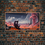 Astronaut Stranded on an Alien Planet - Sci-fi Wall Art - Frame Canvas Image