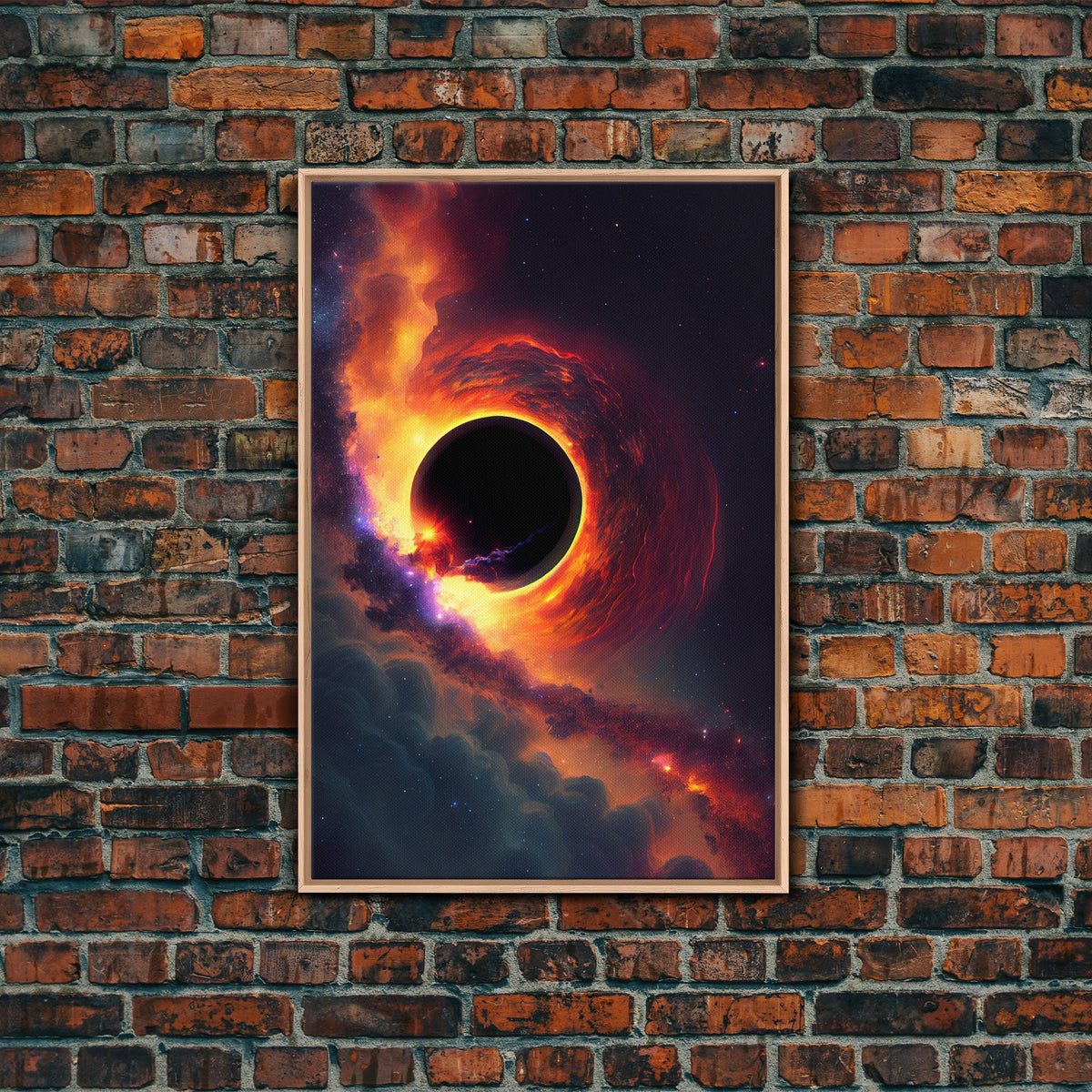 Amazing Black Hole Canvas Wall Art - Original Sci-Fi Art
