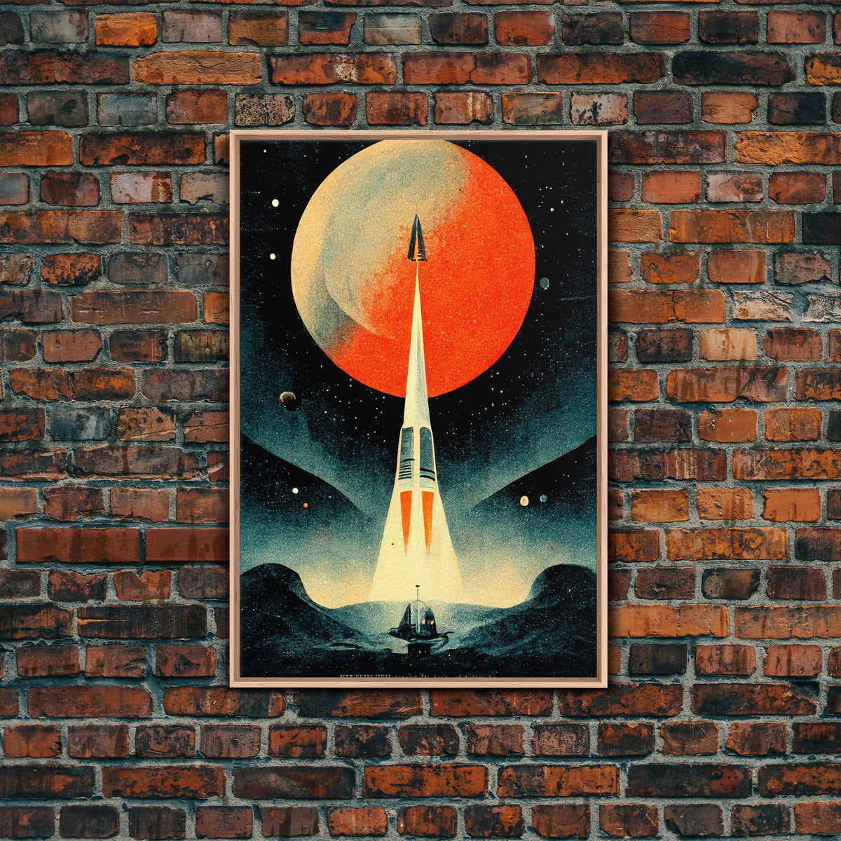 Art Deco Style Spaceship - Science Fiction Canvas Print