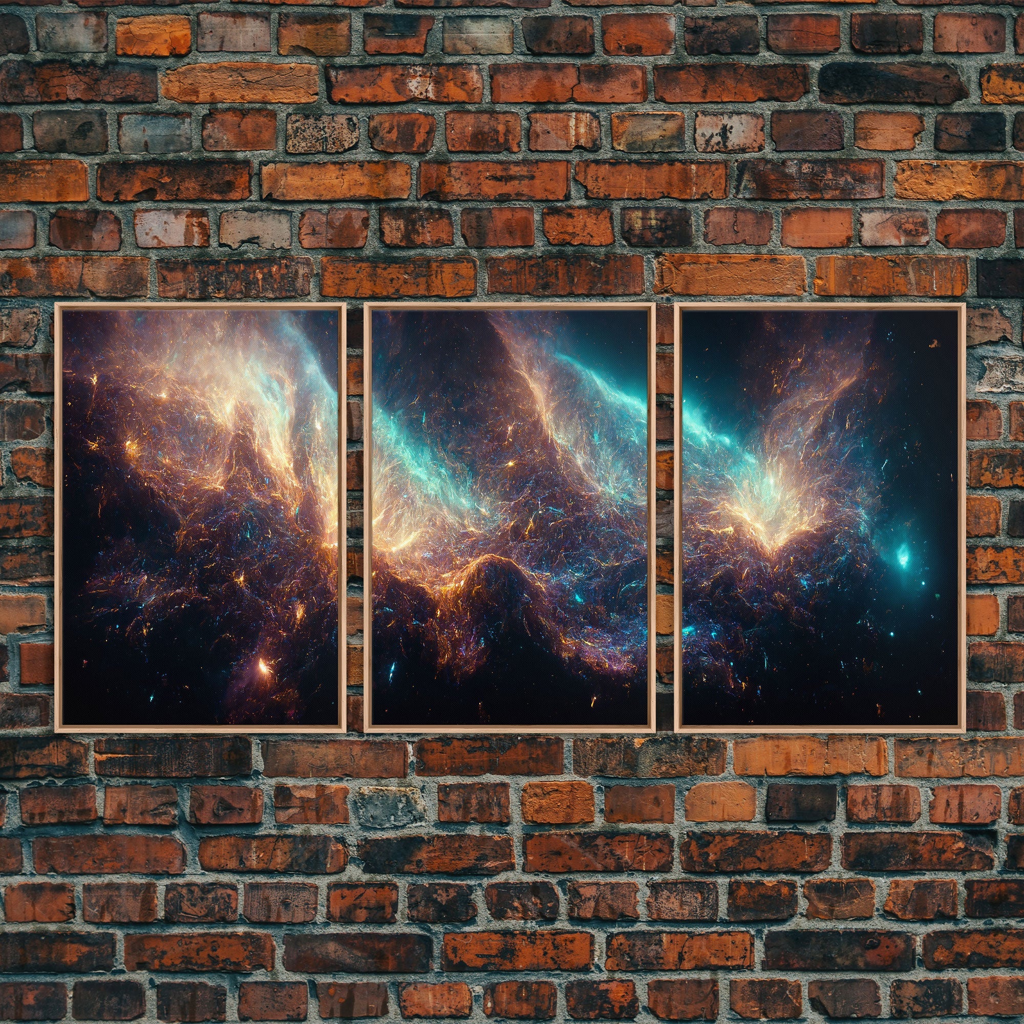 Galaxy of Stars - Canvas Print - 3 Piece Wall Art - Multiple Sizes