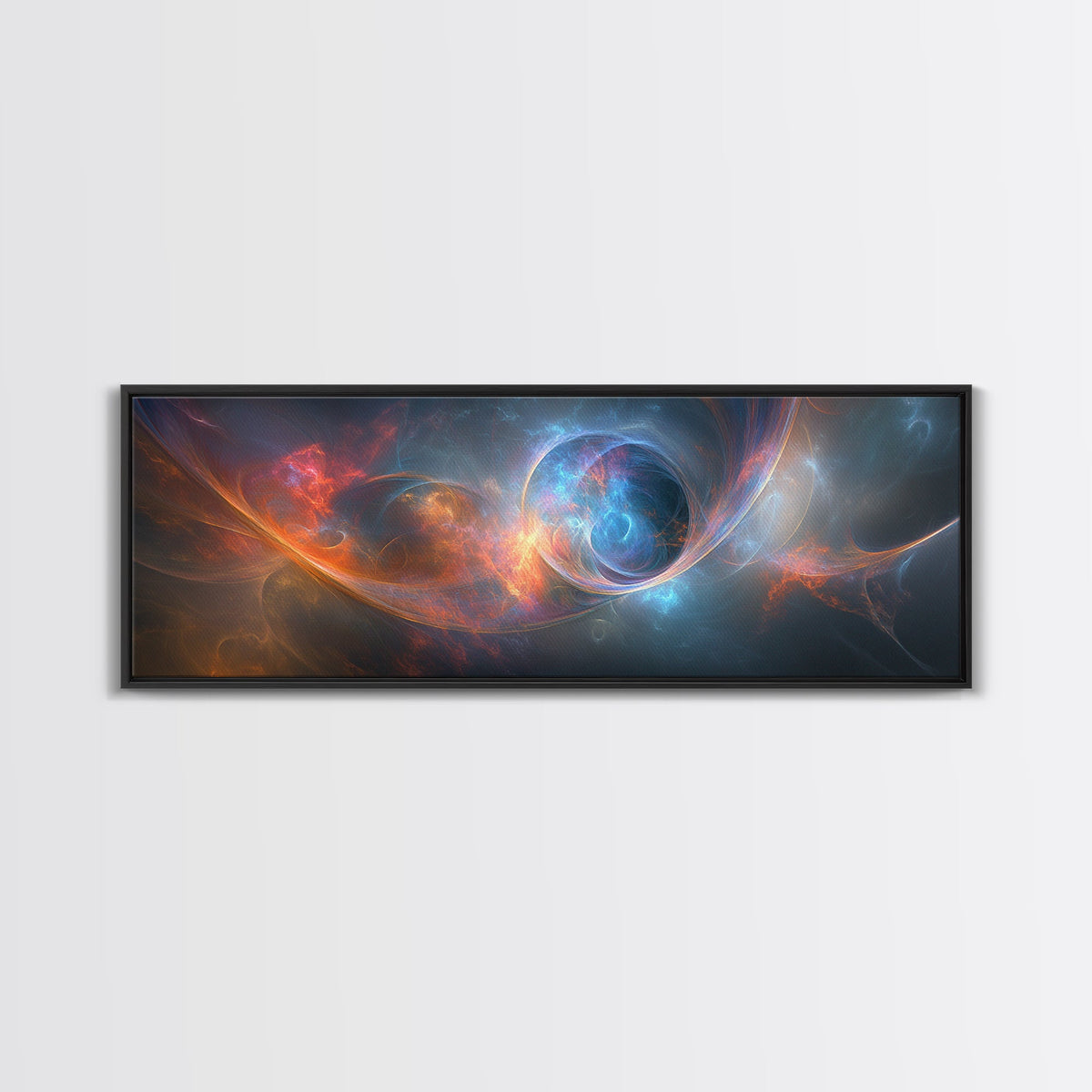 Vibrant Abstract Space Scene - Panoramic Canvas Print for the Home or Office