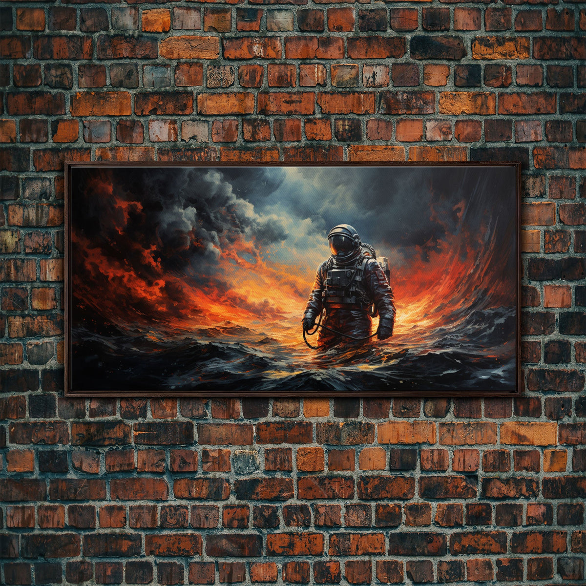 Astronaut on an Alien Planet - Sci-fi Wall Art - Frame Canvast Art