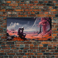 Astronaut Stranded on an Alien Planet - Sci-fi Wall Art - Frame Canvas Image