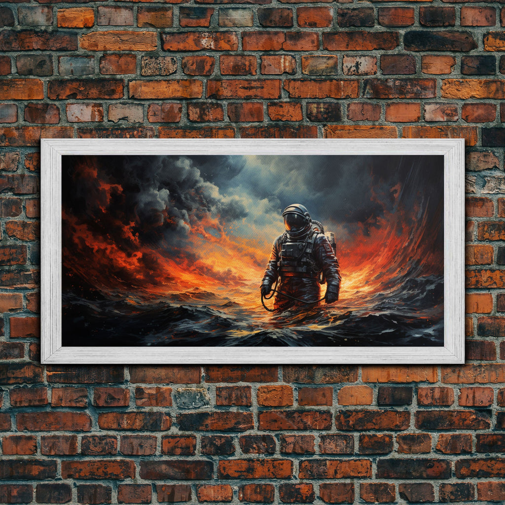 Astronaut on an Alien Planet - Sci-fi Wall Art - Frame Canvast Art