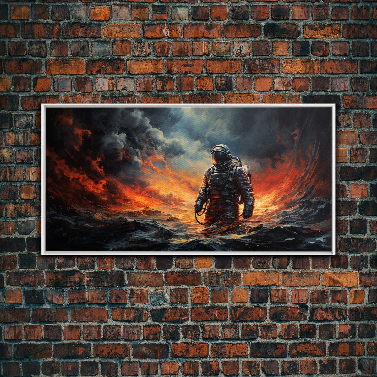 Astronaut on an Alien Planet - Sci-fi Wall Art - Frame Canvast Art