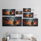 Astronaut on an Alien Planet - Sci-fi Wall Art - Frame Canvast Art