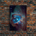 The Stars Glow At Night - Watercolor Space Painting - Framed Canvas Print
