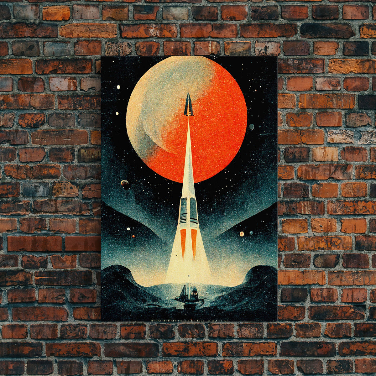 Art Deco Style Spaceship - Science Fiction Canvas Print