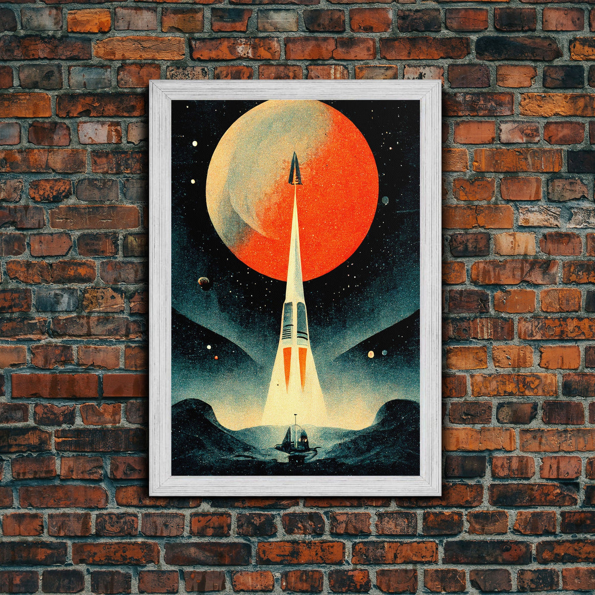 Art Deco Style Spaceship - Science Fiction Canvas Print
