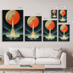 Art Deco Style Spaceship - Science Fiction Canvas Print