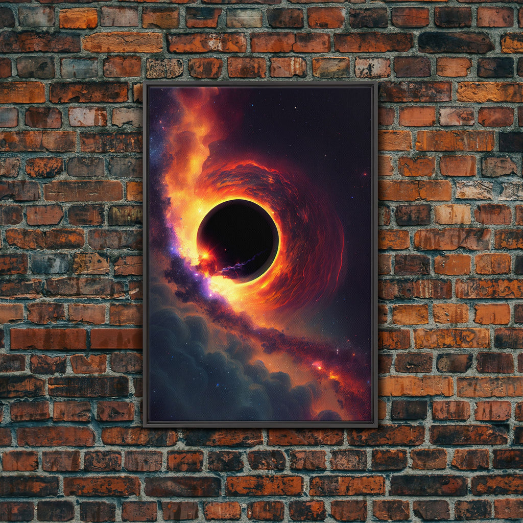 Amazing Black Hole Canvas Wall Art - Original Sci-Fi Art