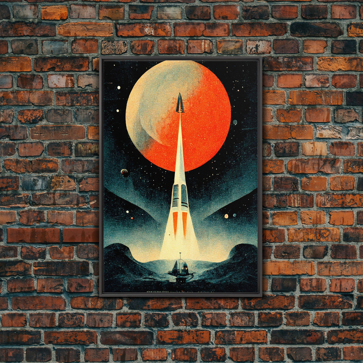 Art Deco Style Spaceship - Science Fiction Canvas Print