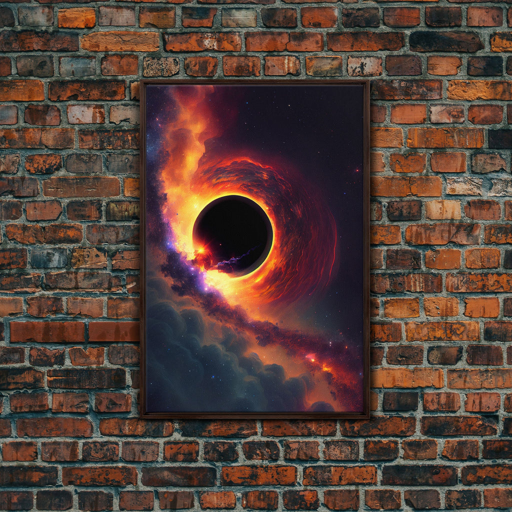 Amazing Black Hole Canvas Wall Art - Original Sci-Fi Art