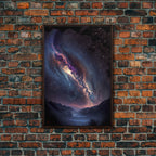 Milky Way Galaxy Over a Desert Night Sky - Framed Canvas Print
