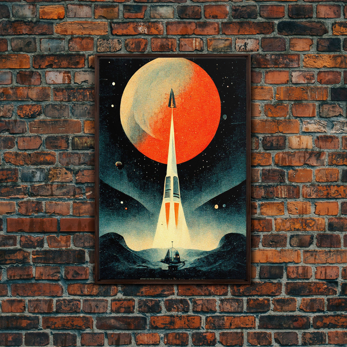 Art Deco Style Spaceship - Science Fiction Canvas Print