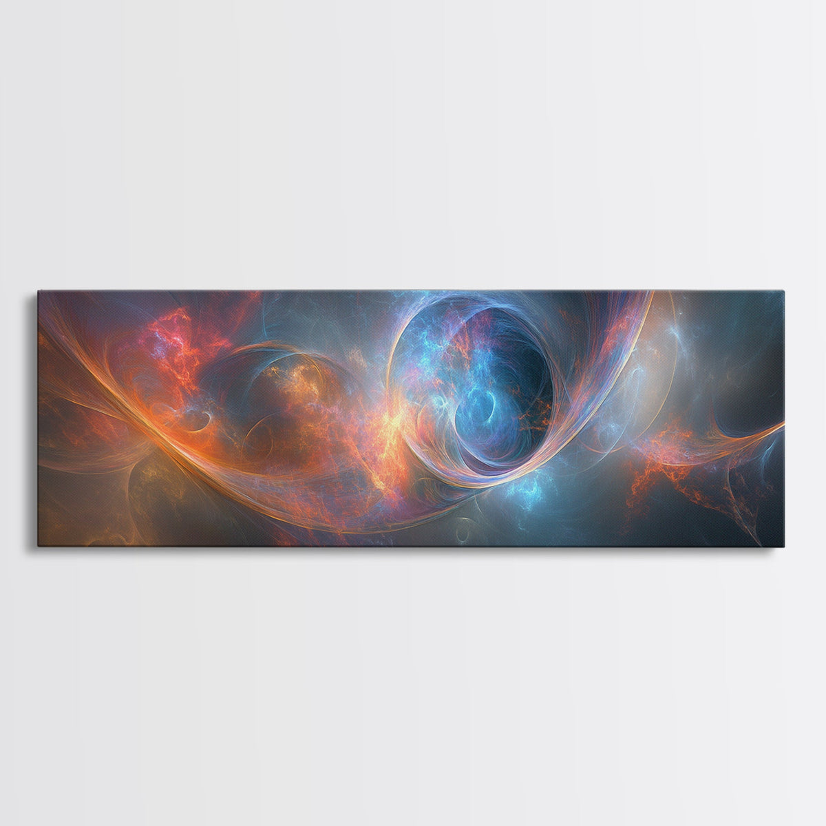 Vibrant Abstract Space Scene - Panoramic Canvas Print for the Home or Office