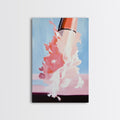 Cosmic Blast Sci-Fi Painting - Framed Canvas Print, Futuristic Wall Art, Modern Home Decor, Space Exploration Artwork