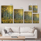Forest Wall Art - Trees Art Print - Wildflowers - 3 Piece Wall Art in Multiple Sizes