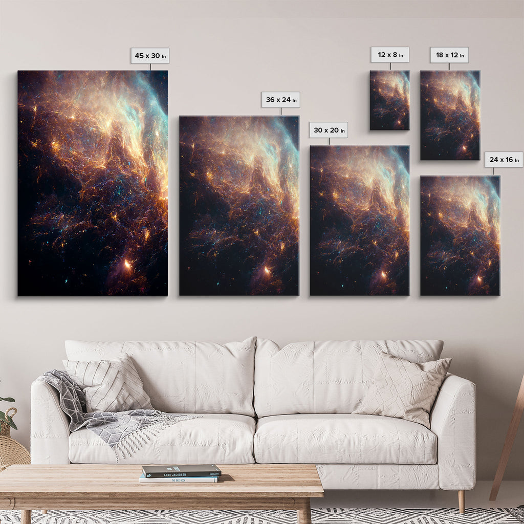 Galaxy of Stars - Canvas Print - 3 Piece Wall Art - Multiple Sizes