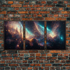 Galaxy of Stars - Canvas Print - 3 Piece Wall Art - Multiple Sizes