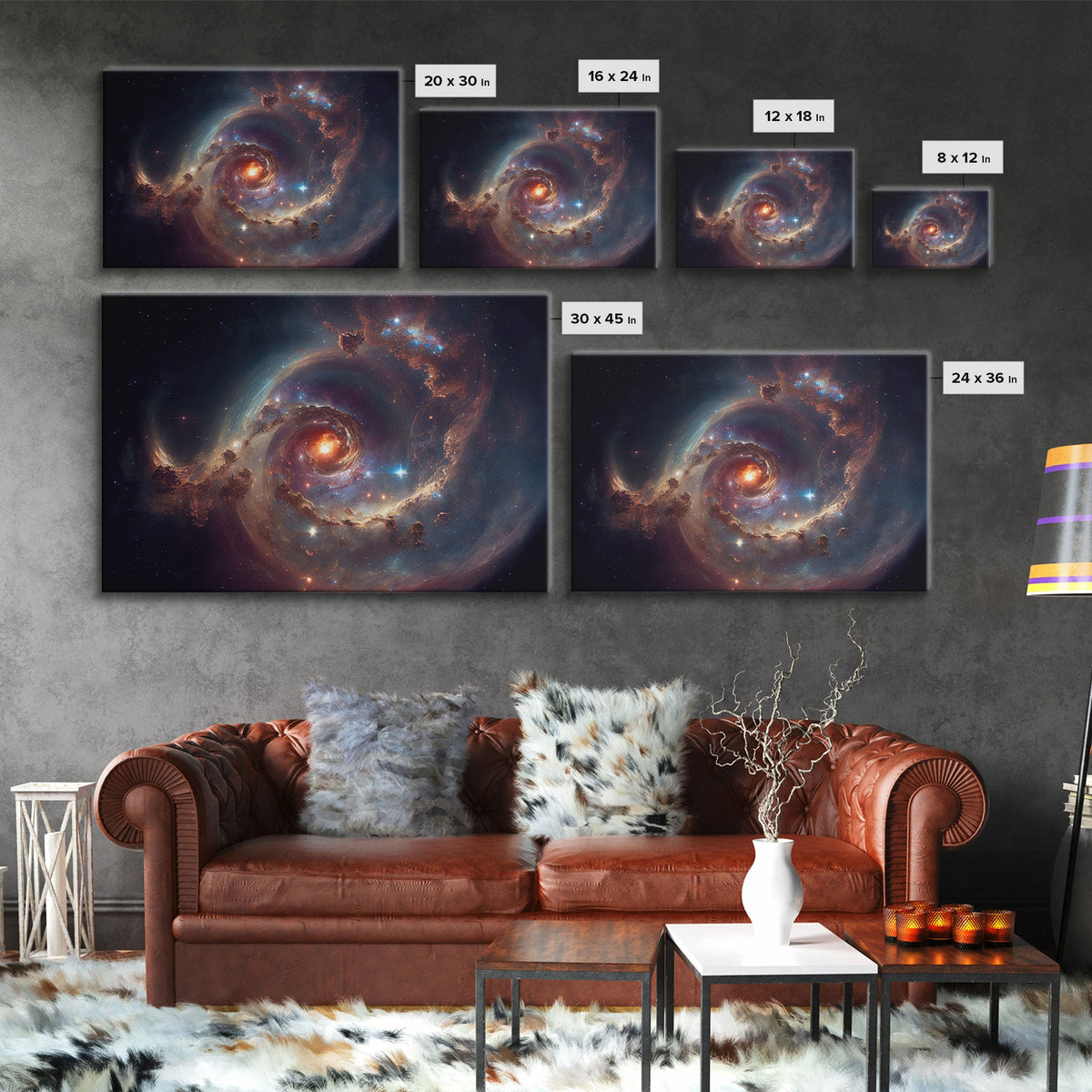 Spiral Nebula Galaxy - Space Fine Canvas Art Print