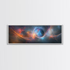 Vibrant Abstract Space Scene - Panoramic Canvas Print for the Home or Office
