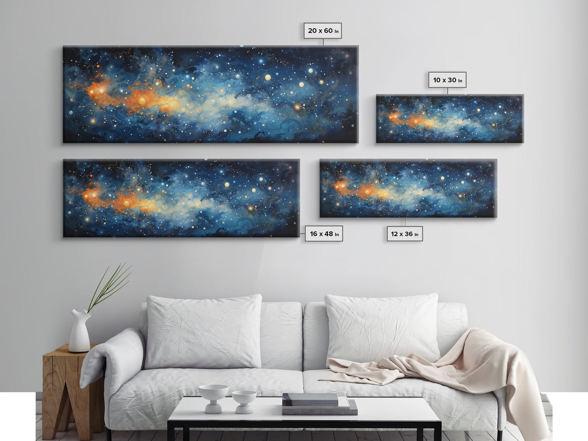 Framed Canvas Print Of The Universe - Ultra-Wide Galaxy Print