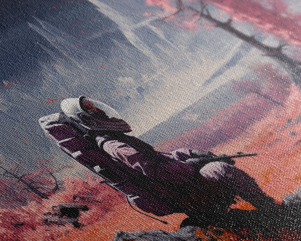 Astronaut Stranded on an Alien Planet - Sci-fi Wall Art - Frame Canvas Image