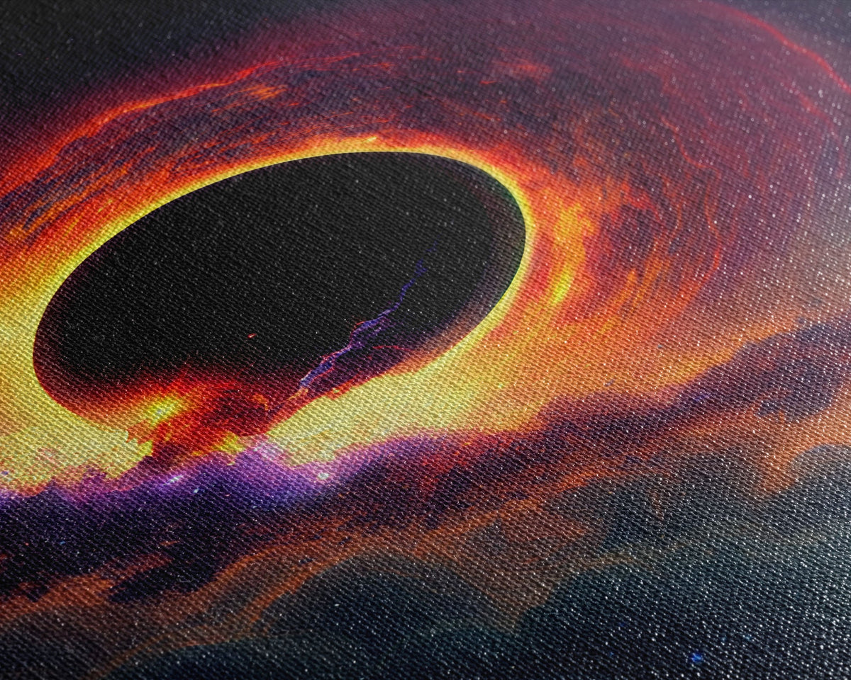 Amazing Black Hole Canvas Wall Art - Original Sci-Fi Art