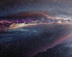 Milky Way Galaxy Over a Desert Night Sky - Framed Canvas Print