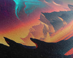 Three-Moon Fantasy World - Retro Style Sci-Fi Art - Alien Landscape with Multiple Moons