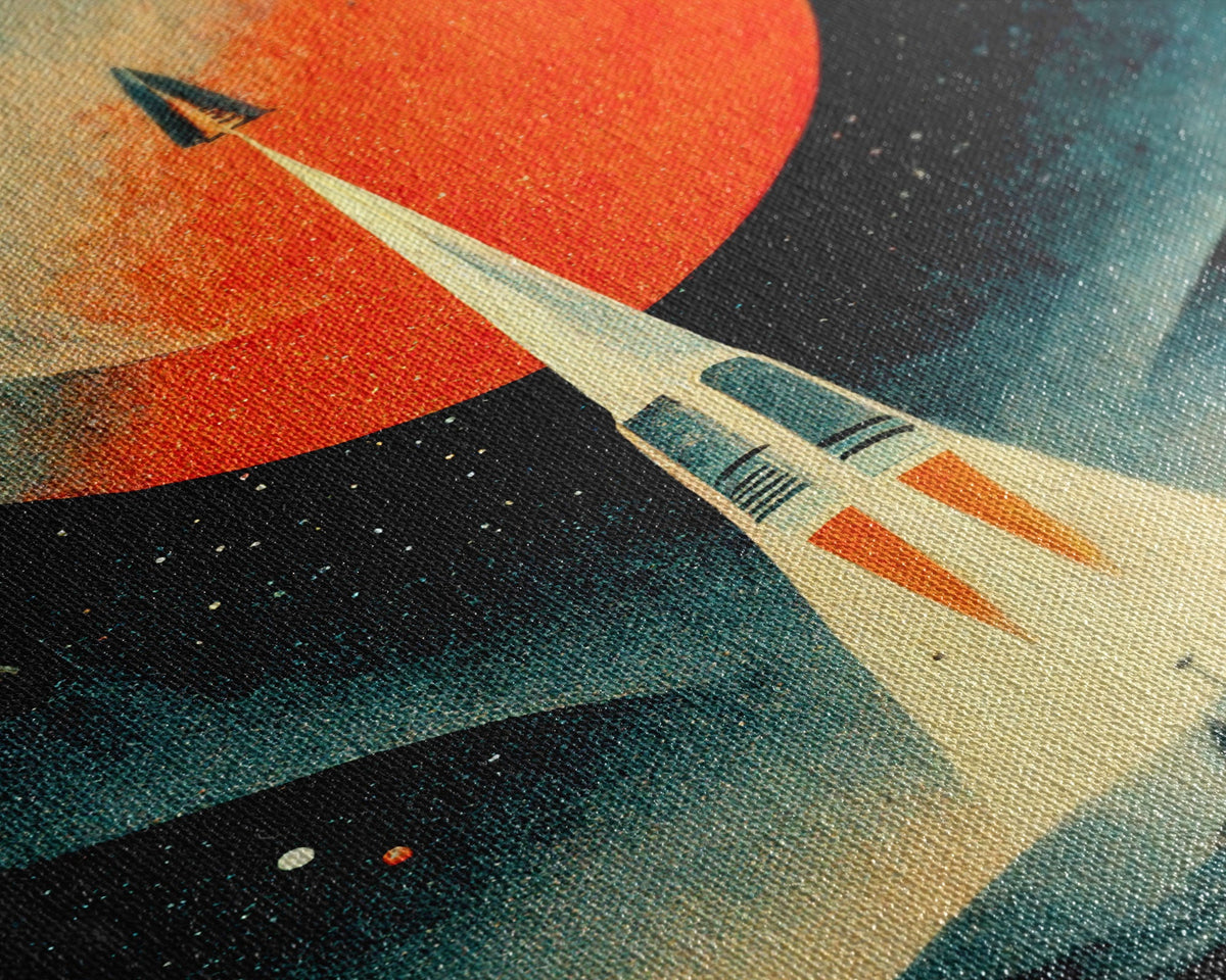 Art Deco Style Spaceship - Science Fiction Canvas Print