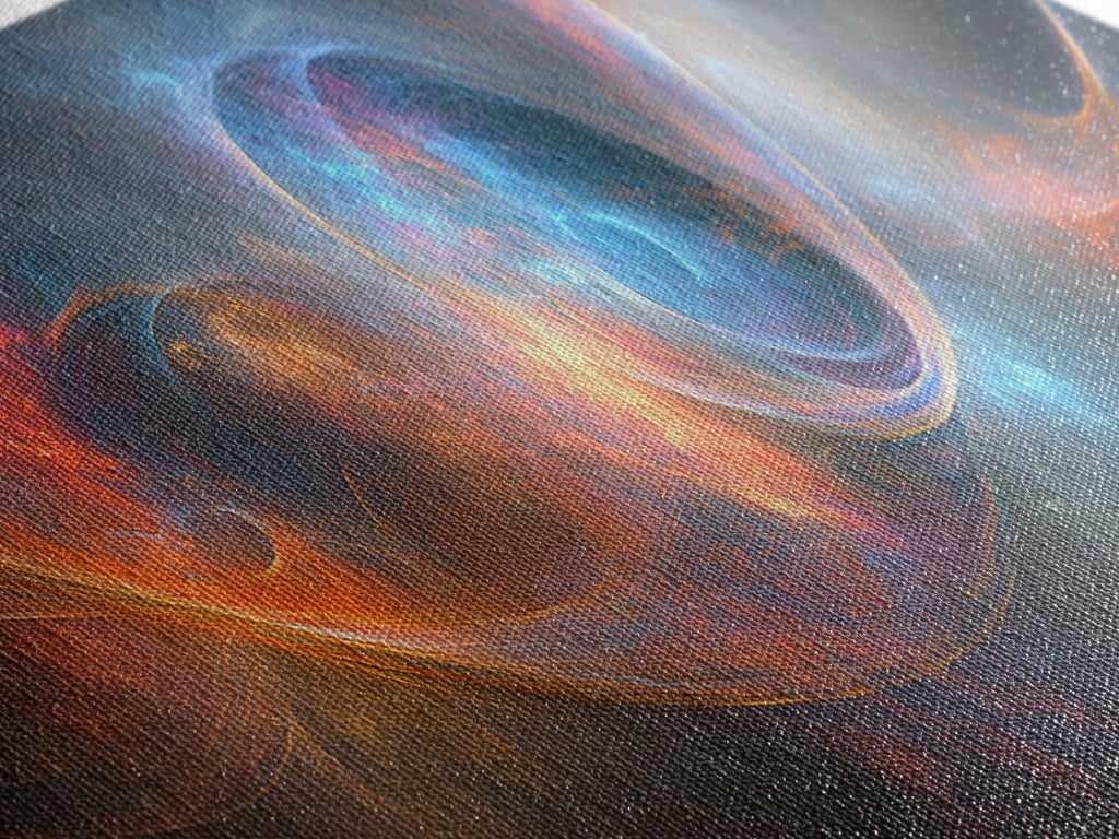 Vibrant Abstract Space Scene - Panoramic Canvas Print for the Home or Office