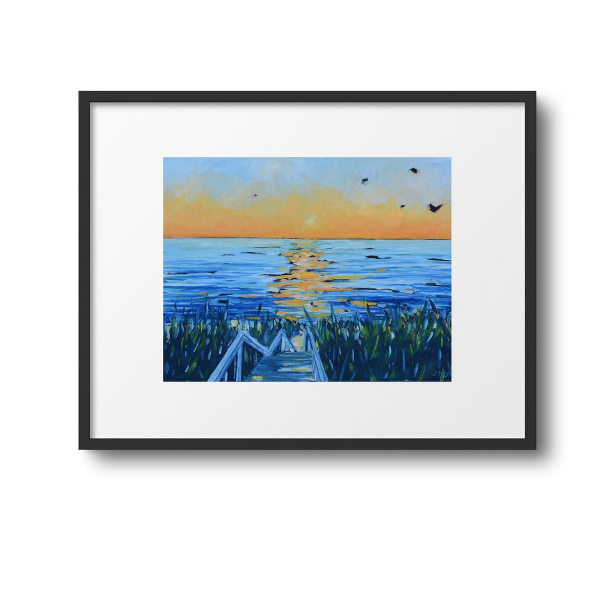 "Life is Short and The World Is Wide" Beach Sunset Print on Paper- Wall Art Home Decor