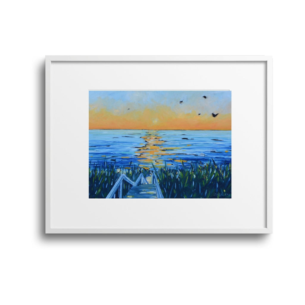 "Life is Short and The World Is Wide" Beach Sunset Print on Paper- Wall Art Home Decor