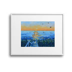 "Life is Short and The World Is Wide" Beach Sunset Print on Paper- Wall Art Home Decor