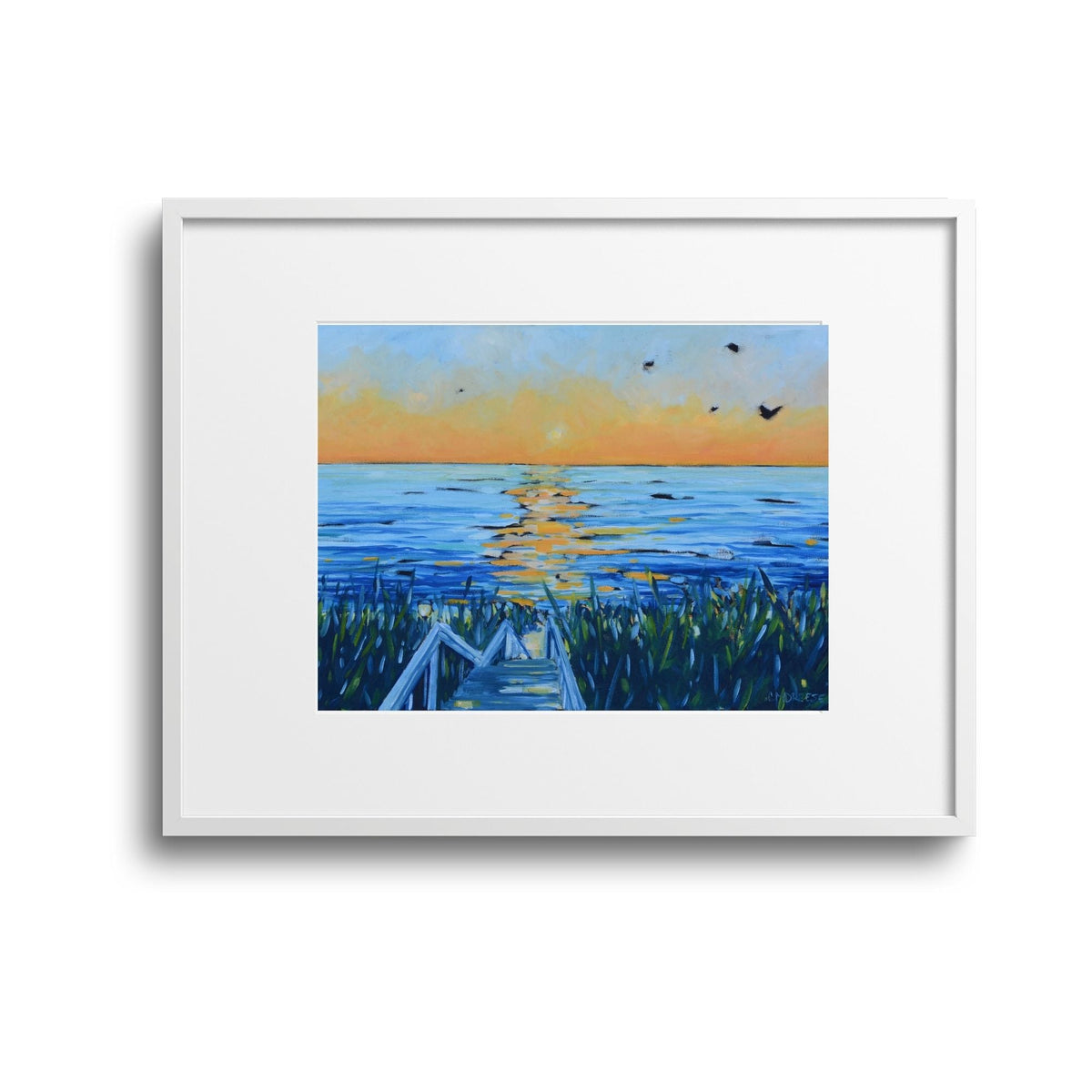 "Life is Short and The World Is Wide" Beach Sunset Print on Paper- Wall Art Home Decor