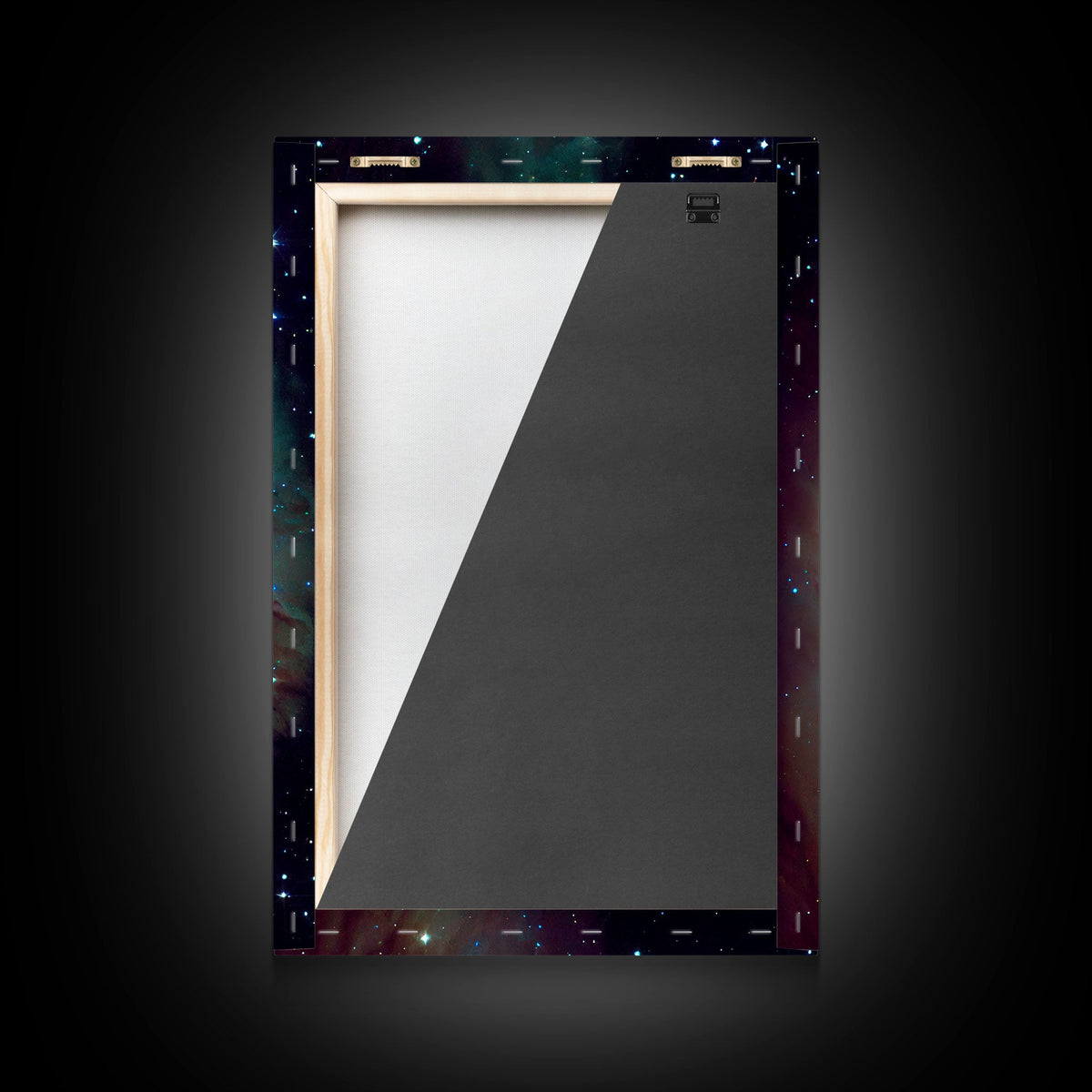 The Stars Glow At Night - Watercolor Space Painting - Framed Canvas Print