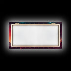 Art Deco Style Space Canvas Print with Space Ship