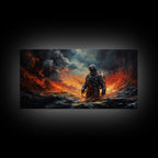 Astronaut on an Alien Planet - Sci-fi Wall Art - Frame Canvast Art