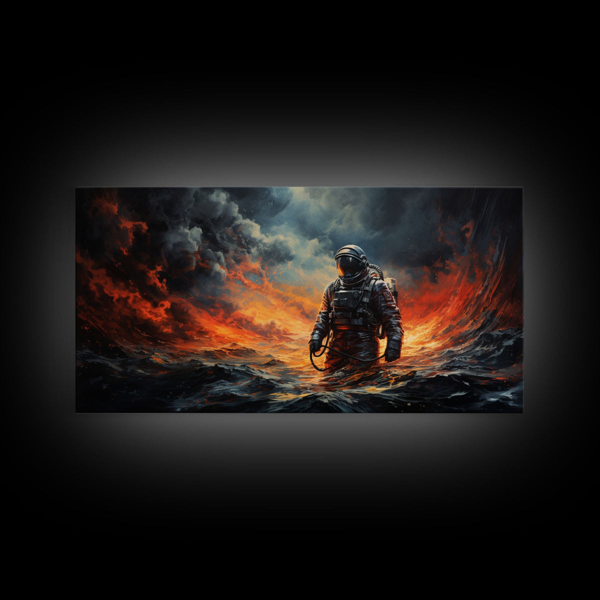 Astronaut on an Alien Planet - Sci-fi Wall Art - Frame Canvast Art
