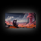 Astronaut Stranded on an Alien Planet - Sci-fi Wall Art - Frame Canvas Image