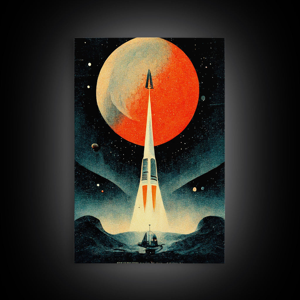 Art Deco Style Spaceship - Science Fiction Canvas Print