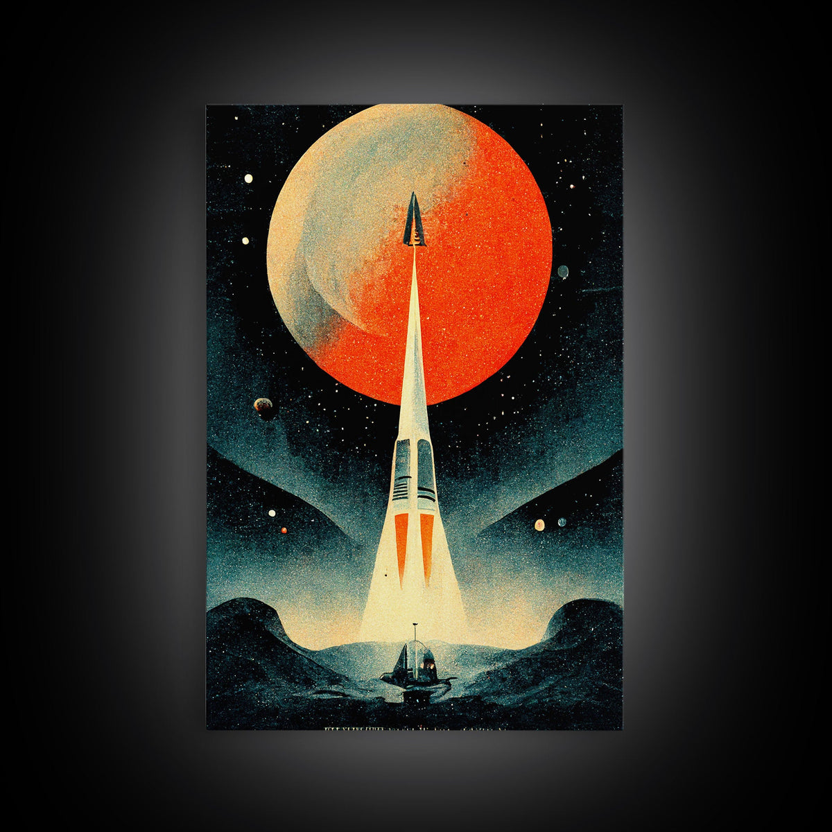 Art Deco Style Spaceship - Science Fiction Canvas Print