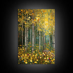 Forest Wall Art - Trees Art Print - Wildflowers - 3 Piece Wall Art in Multiple Sizes