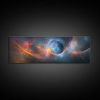 Vibrant Abstract Space Scene - Panoramic Canvas Print for the Home or Office