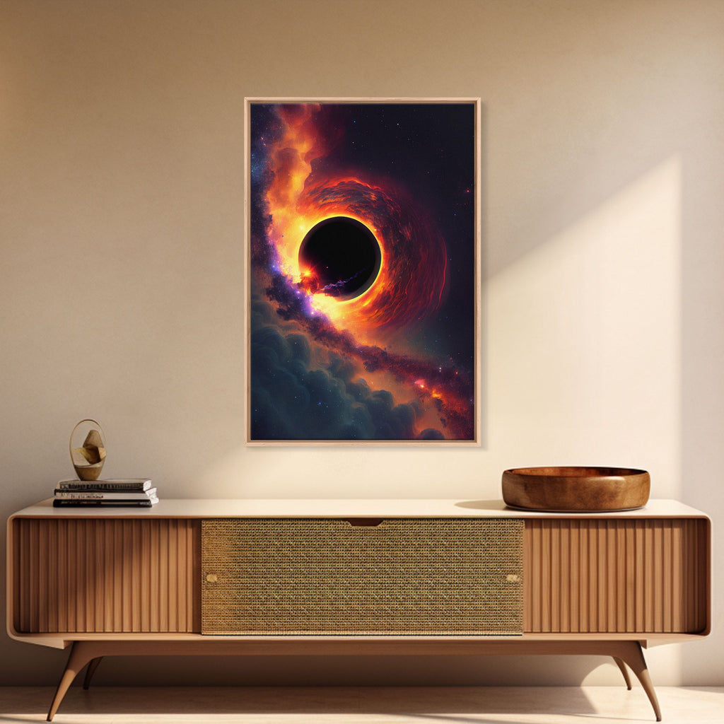 Amazing Black Hole Canvas Wall Art - Original Sci-Fi Art