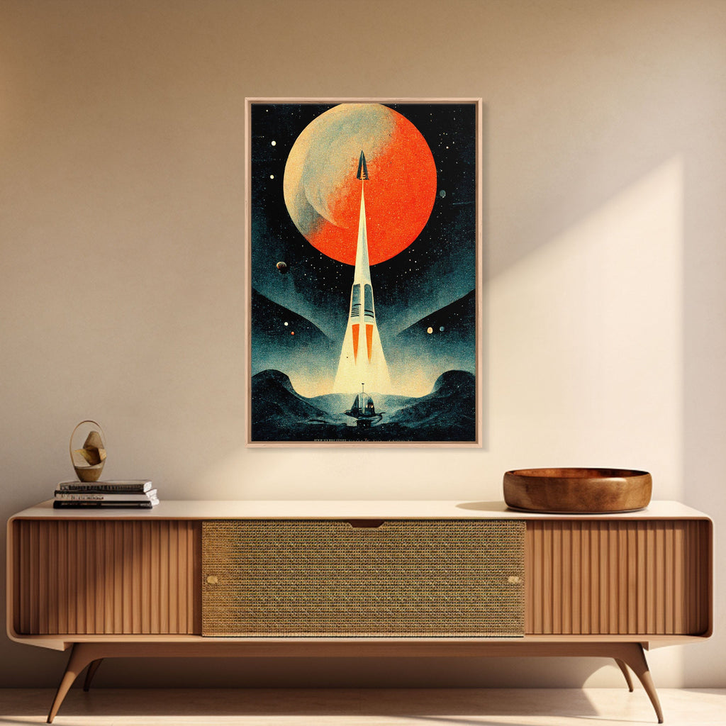 Art Deco Style Spaceship - Science Fiction Canvas Print