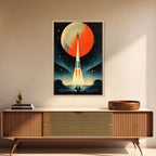 Art Deco Style Spaceship - Science Fiction Canvas Print