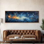 Framed Canvas Print Of The Universe - Ultra-Wide Galaxy Print